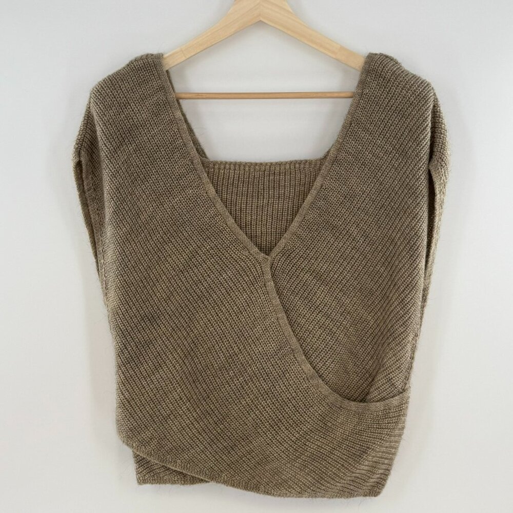 Anthropologie by Anthropologie Twist Front Sweater Set Beige Neutral Size XS